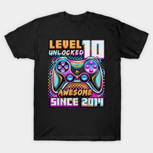 10th Birthday Gamer 10 Year Old Bday Boy Ten Son T-Shirt